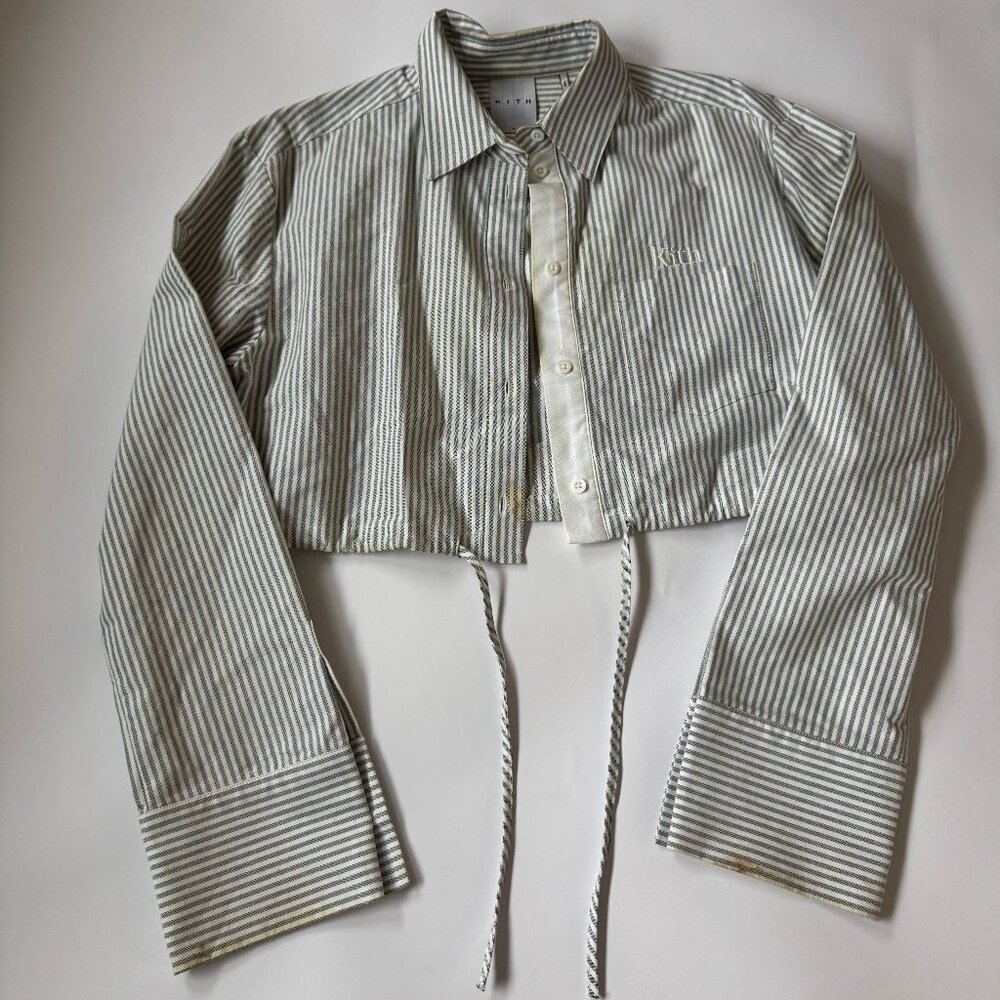 KITH Women’s Cropped Striped Shirt- Small